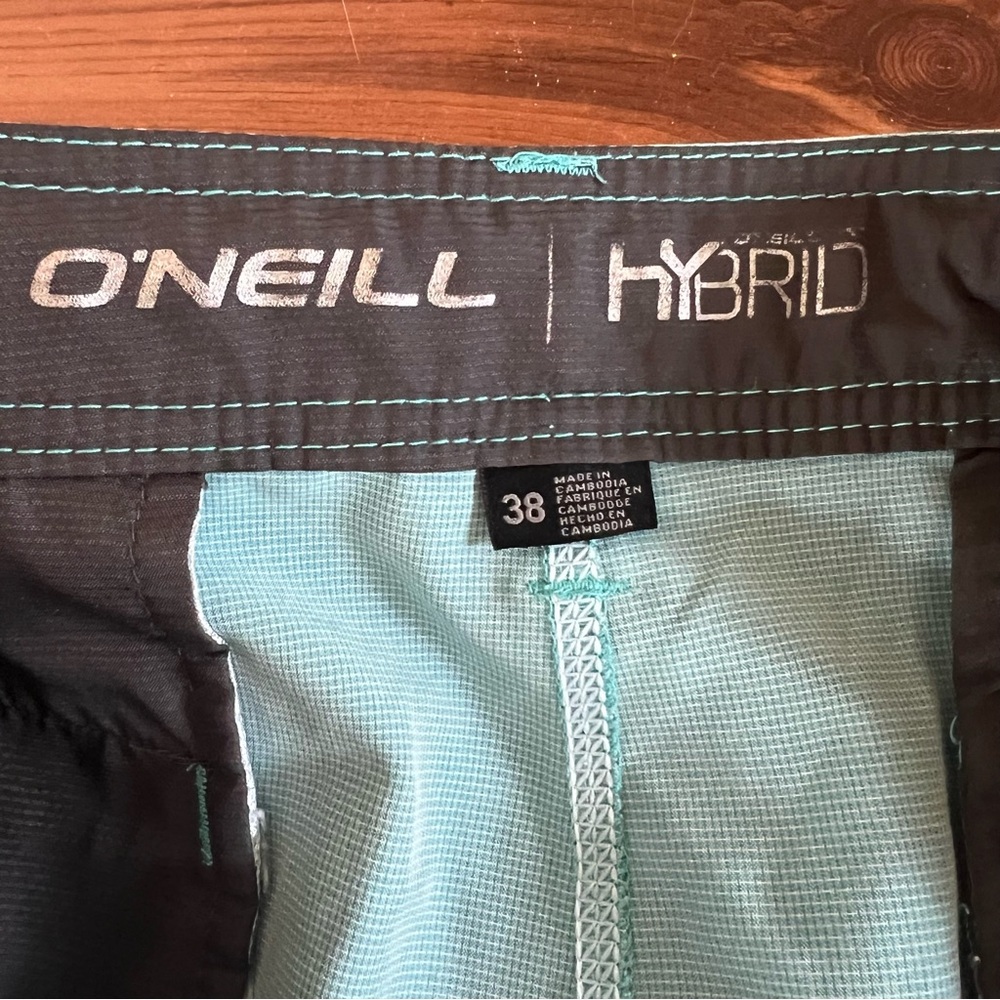 O’Neill Hybrid Shorts Mens 38 Aqua Blue Casual Chino Golf Beach Lightweight - Picture 5 of 8